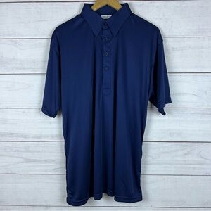 Collars & Co Dress Collar Polo Shirt Mens XL Navy Blue Spread Preppy